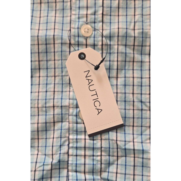 NAUTICA Mens Oxford Blue Plaid Classic Fit Button Down Shirt 3XL‎ RN67835 - Picture 2 of 12